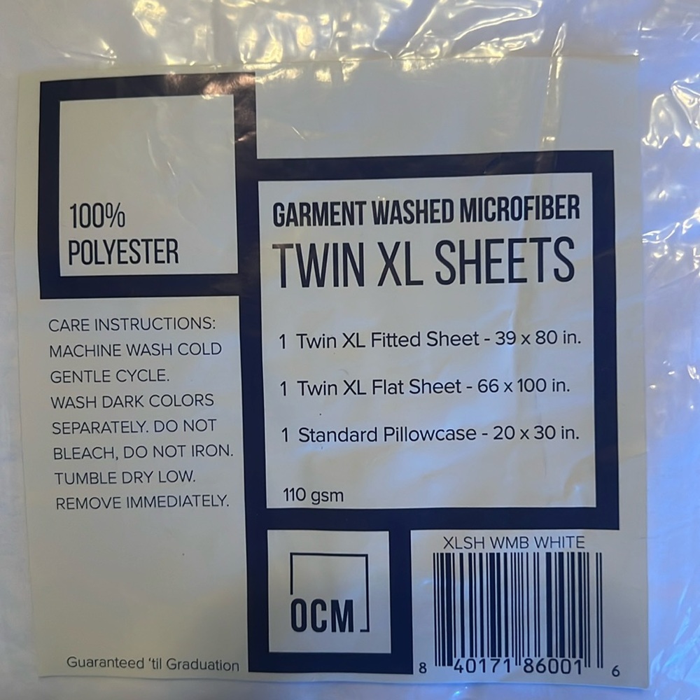 Twin XL Sheet Set - New in Package